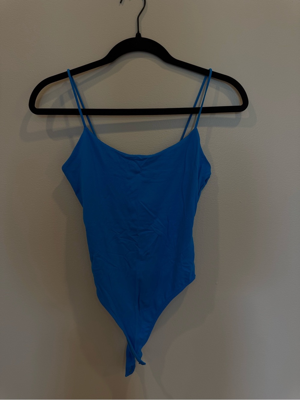 Blue Bodysuit with Spaghetti Straps